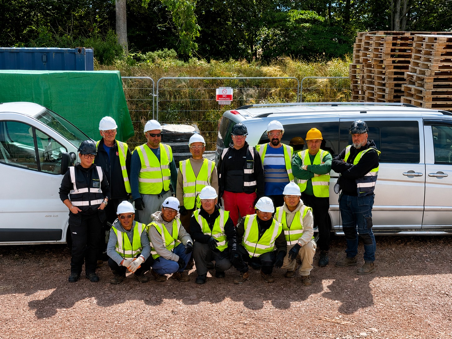 Our team on site
